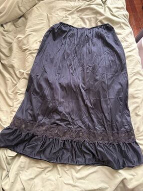 Vintage black slip skirt